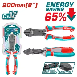 Compound action diagonal cutting pliers