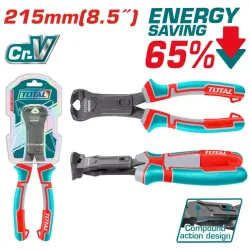 Compound action end cutting pliers