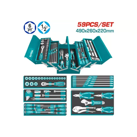 Tool set in a box 59 pieces Tool set in a box 59 pieces