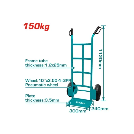 Two-wheeled handcart 150kg Two-wheeled handcart 150kg