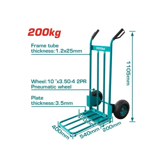 Two-wheeled handcart 200kg Two-wheeled handcart 200kg