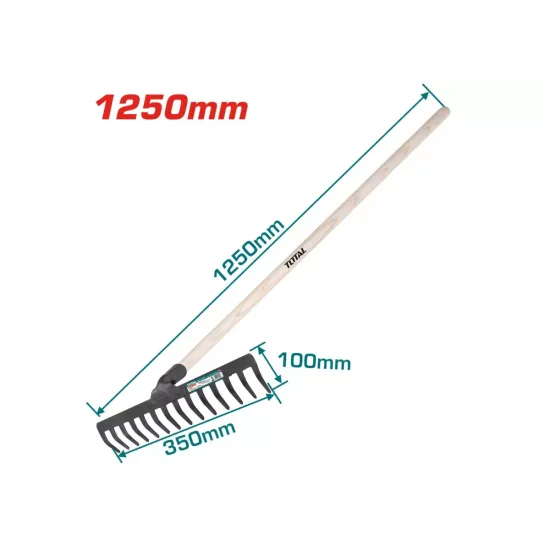 Rake with wooden handle 1200mm Rake with wooden handle 1200mm