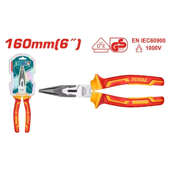 Long Nose Pliers Dielectric 1000V 160mm Long Nose Pliers Dielectric 1000V 160mm