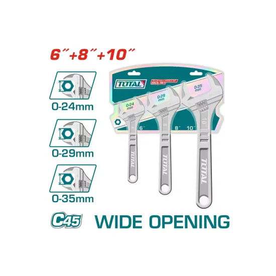 Adjustable wrench set 3pcs Adjustable wrench set 3pcs