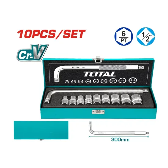 Socket set 1/2" 10 pcs Socket set 1/2" 10 pcs