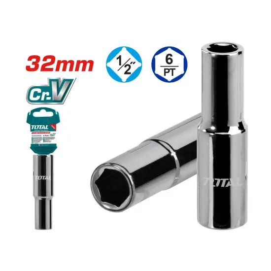 Deep socket head 32mm - 1/2 " Deep socket head 32mm - 1/2 "