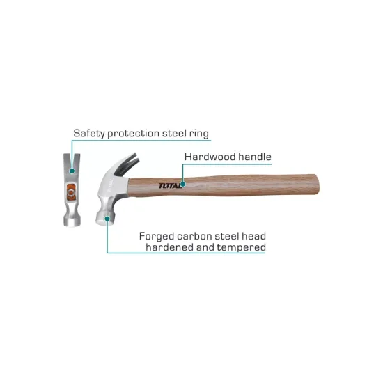 Wooden handle nail hammer 220g Wooden handle nail hammer 220g
