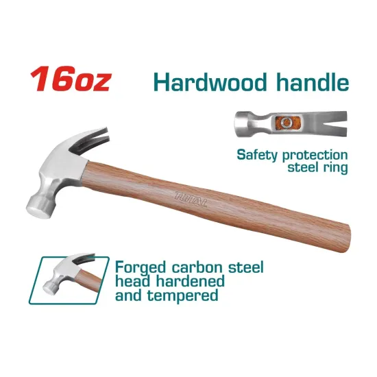 Wooden handle nail hammer 450g Wooden handle nail hammer 450g