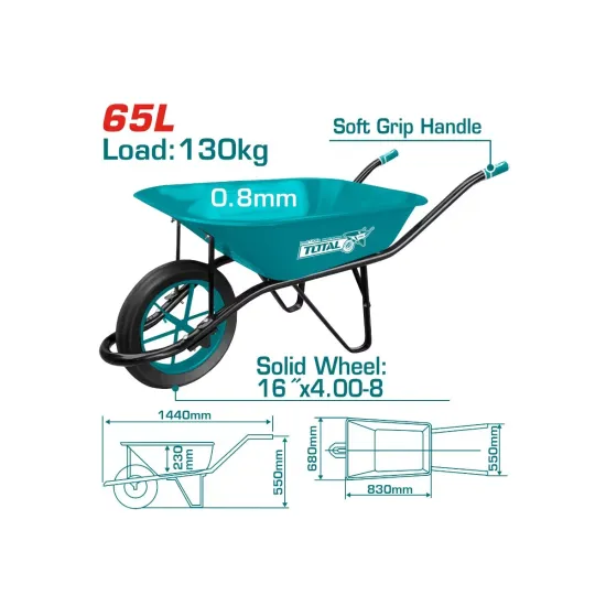 Wheelbarrow 130kg with solid wheel Wheelbarrow 130kg with solid wheel