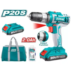 Cordless Impact Drill- Screwdriver / 20V / 2A / 45Nm /+1 Battery 