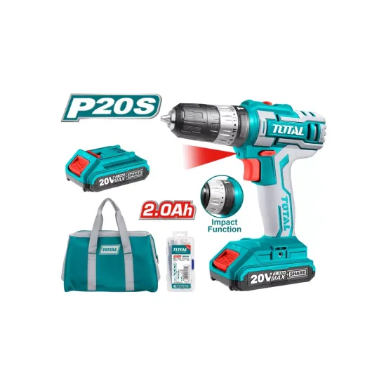 Cordless Impact Drill- Screwdriver / 20V / 2A / 45Nm /+1 Battery Cordless Impact Drill- Screwdriver / 20V / 2A / 45Nm /+1 Battery