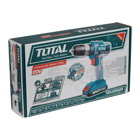 Cordless Impact Drill- Screwdriver / 20V / 2A / 45Nm /+1 Battery Cordless Impact Drill- Screwdriver / 20V / 2A / 45Nm /+1 Battery