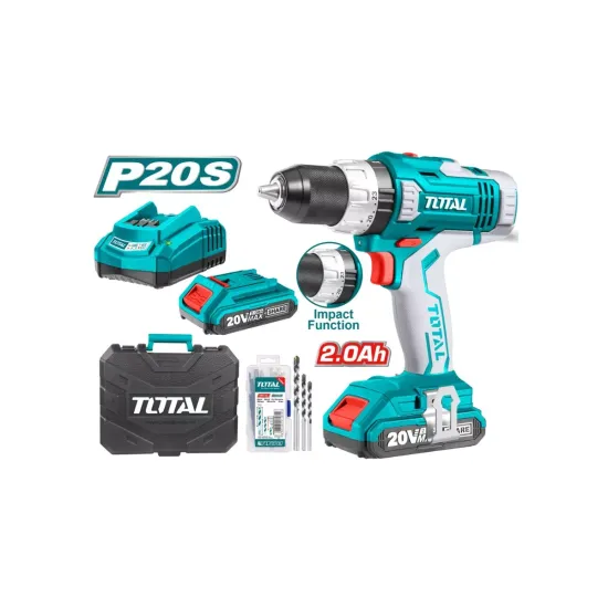 Cordless Impact Drill- Screwdriver / 20V / 2A / 55Nm /+1 Battery / INDUSTRIAL Cordless Impact Drill- Screwdriver / 20V / 2A / 55Nm /+1 Battery / INDUSTRIAL