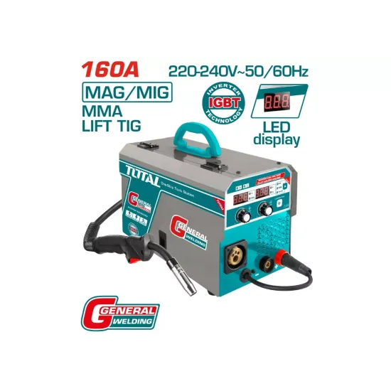 Welding machine 160 A Inverter/MAG/MIG/MMA/TIG Welding machine 160 A Inverter/MAG/MIG/MMA/TIG