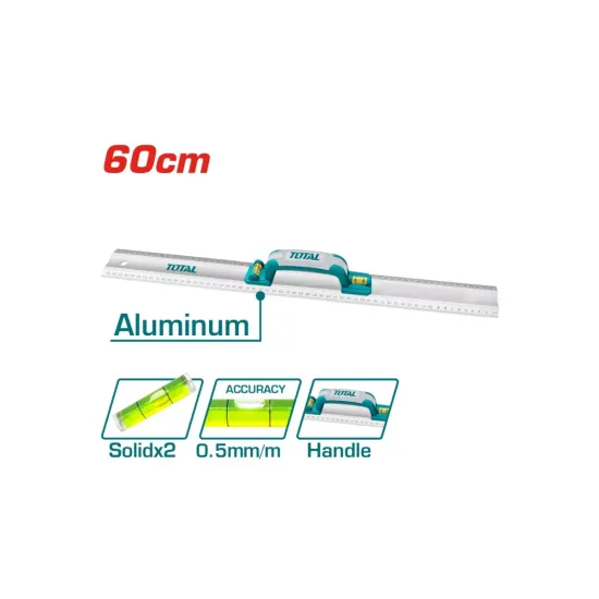 Aluminum ruler with level 600mm Aluminum ruler with level 600mm