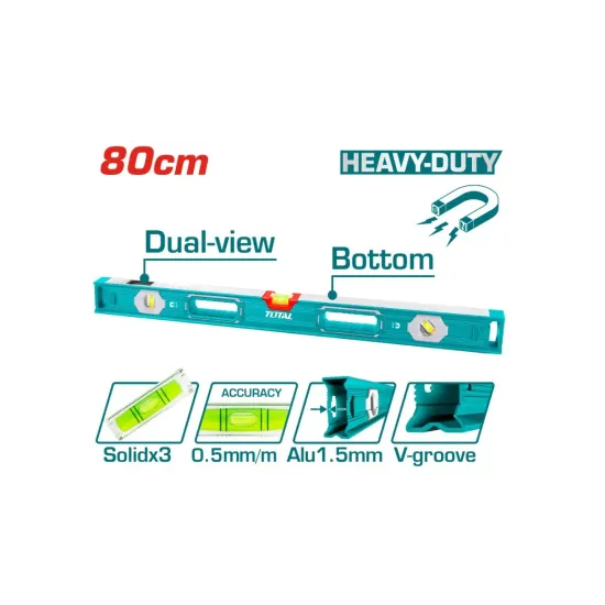 Magnetic aluminum construction level 800mm Magnetic aluminum construction level 800mm