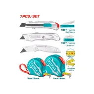 Measuring tape and utility knife set