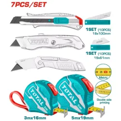 Measuring tape and utility knife set