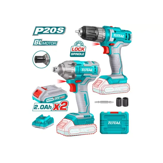 Combined drill and screwdriver set with 20 V battery Combined drill and screwdriver set with 20 V battery