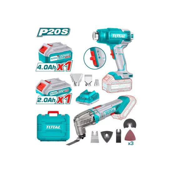 Combo set hair dryer, renovator, batteries and charger Combo set hair dryer, renovator, batteries and charger