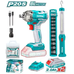 Cordless Impact Wrench and LED Flashlight Kit