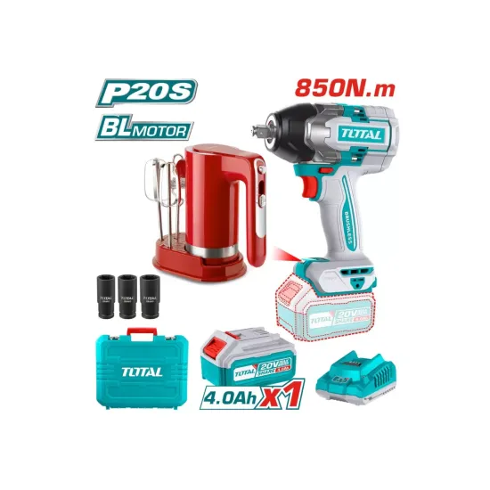 Combo set with impact wrench and mixer Combo set with impact wrench and mixer