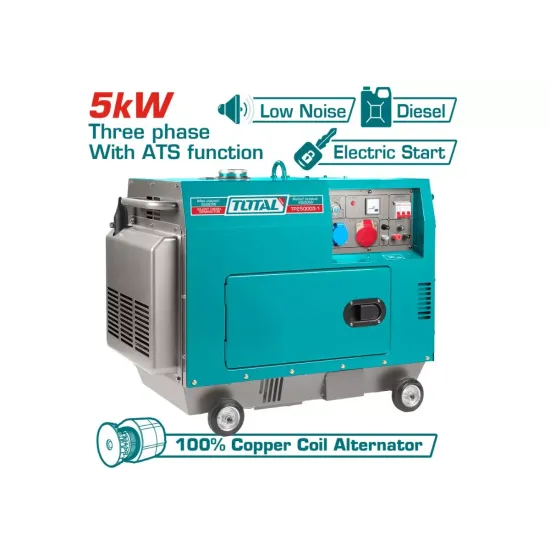 Diesel generator Noiseless three-phase 5000 W (Power automatic transfer control system) Diesel generator Noiseless three-phase 5000 W (Power automatic transfer control system)