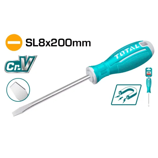 Flat screwdriver Sl8x200mm Flat screwdriver Sl8x200mm