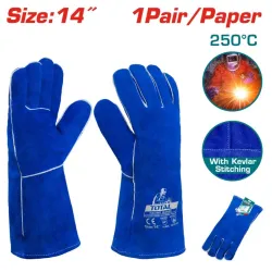 Leather gloves 14 inch