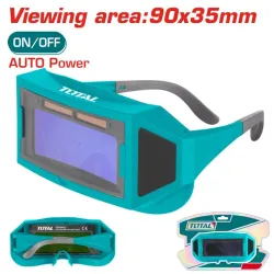 Auto darkening welding glasses