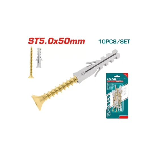 Screw with plastic dowel set 10pcs Screw with plastic dowel set 10pcs