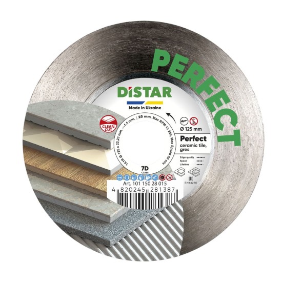 Diamond cutting disc 1A1R 125x22,23H Perfect Diamond cutting disc 1A1R 125x22,23H Perfect