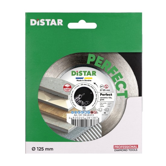 Diamond cutting disc 1A1R 125x22,23H Perfect Diamond cutting disc 1A1R 125x22,23H Perfect