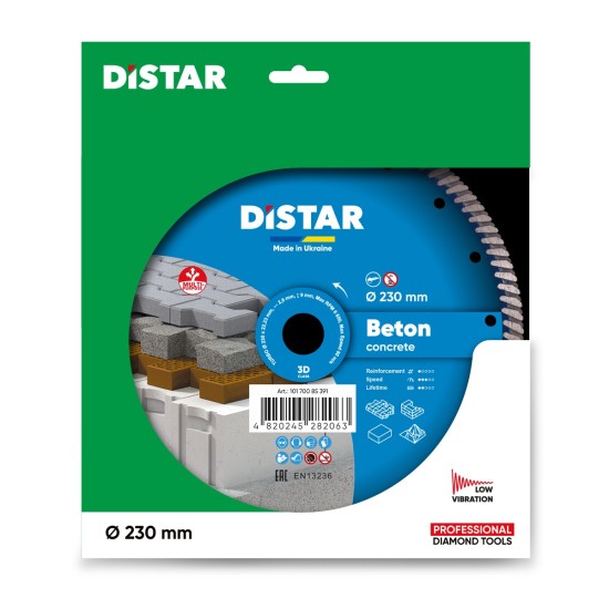 Diamond Cutting Disc Turbo Beton 230x22․23x9 Elite Activ Diamond Cutting Disc Turbo Beton 230x22․23x9 Elite Activ