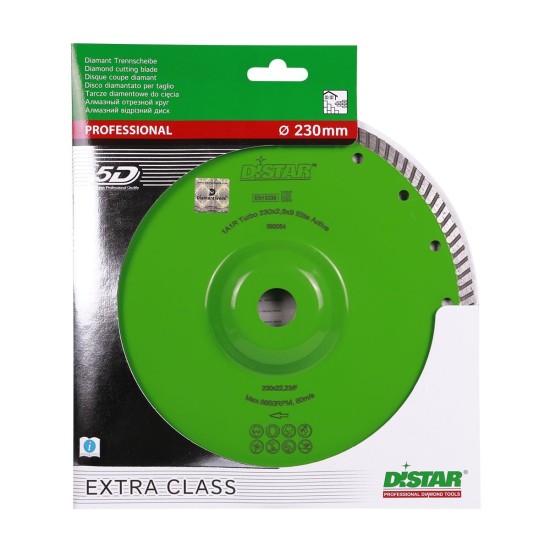 Diamond Cutting Disc Distar Turbo Elite Active 230x22․23x9 Diamond Cutting Disc Distar Turbo Elite Active 230x22․23x9