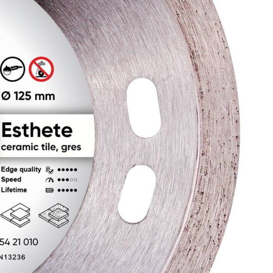 Diamond cutting disc 1A1R 125x22.22x8x1mm ESTHETE Diamond cutting disc 1A1R 125x22.22x8x1mm ESTHETE