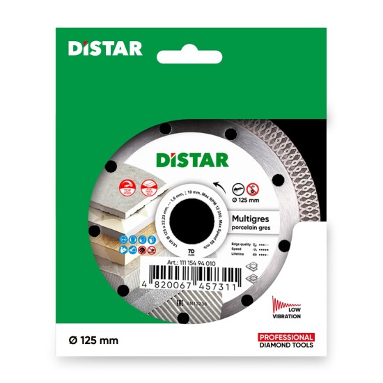 Diamond cutting disc 1A1R 125 Multigres 125x22.22x1.4 - 10x1.6mm Diamond cutting disc 1A1R 125 Multigres 125x22.22x1.4 - 10x1.6mm