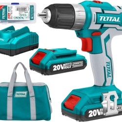 Cordless Drill - Screwdriver / 20V / 2A / 45Nm /+1 Battery / INDUSTRIAL