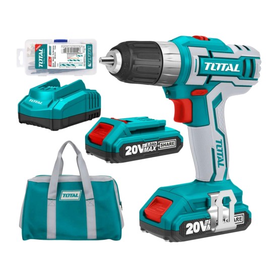 Cordless Drill - Screwdriver / 20V / 2A / 45Nm /+1 Battery / INDUSTRIAL Cordless Drill - Screwdriver / 20V / 2A / 45Nm /+1 Battery / INDUSTRIAL